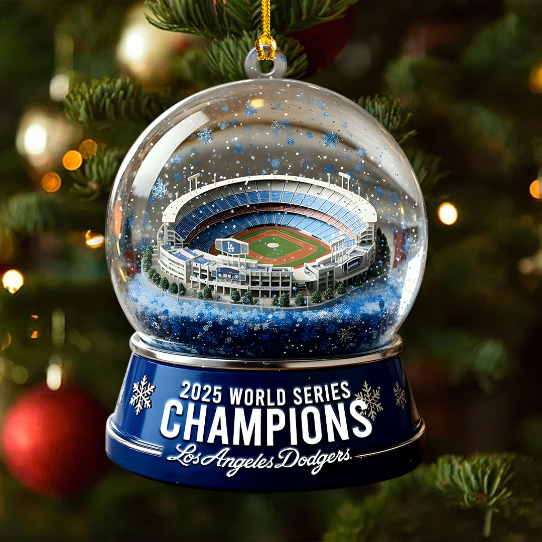 Los Angeles Dodgers 2025 World Series Champions Custom Shape 2-sided Acrylic Ornament – HOATT14868