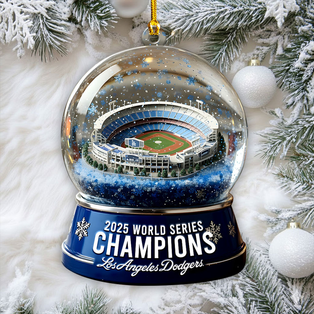 Los Angeles Dodgers 2025 World Series Champions Custom Shape 2-sided Acrylic Ornament – HOATT14868