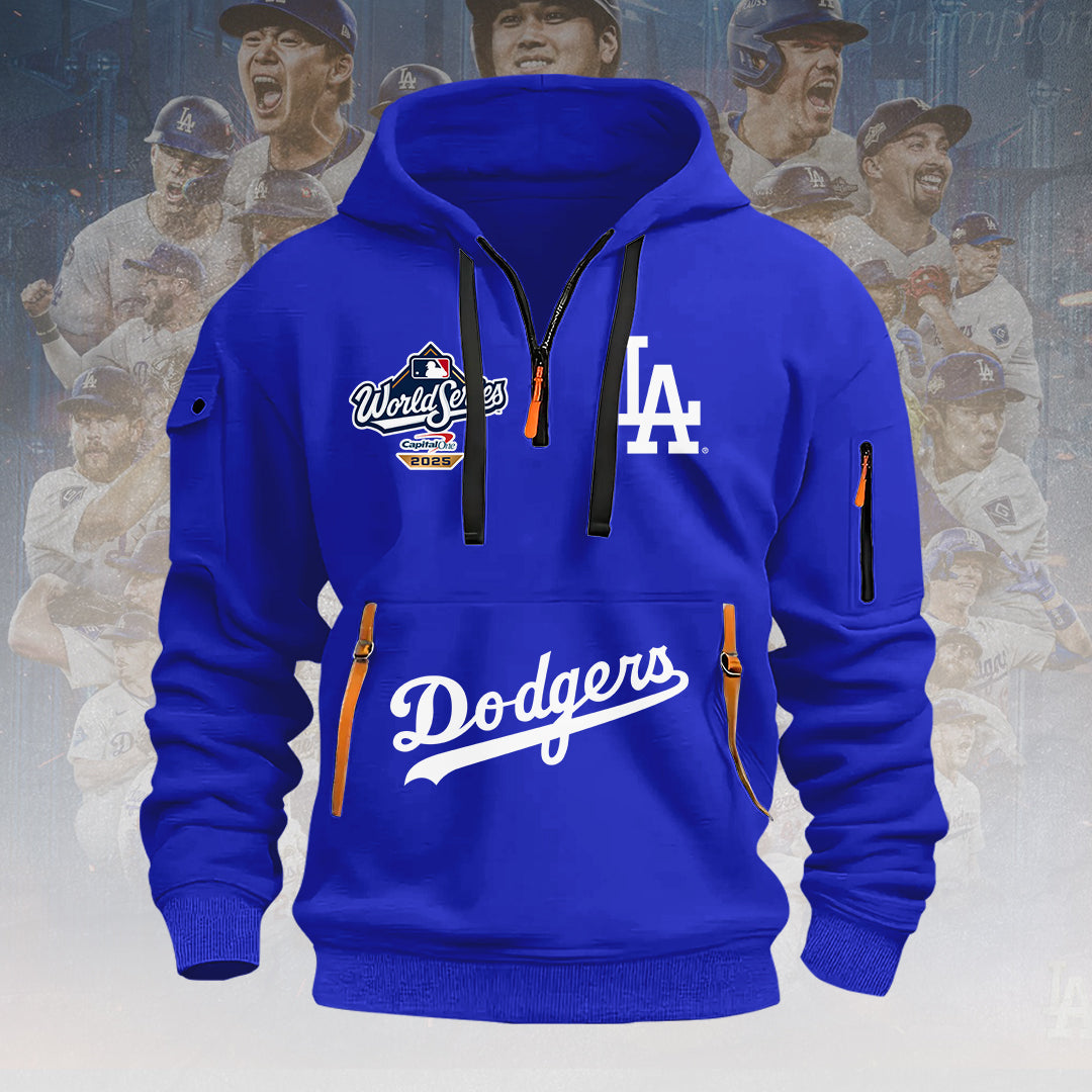 Los Angeles Dodgers 2025 World Series Champions 2D Quarter Zip Hoodie – HOATT14282