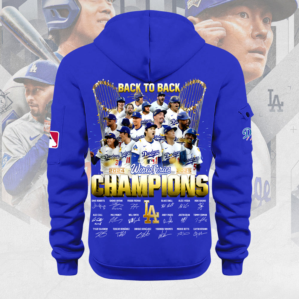 Los Angeles Dodgers 2025 World Series Champions 2D Quarter Zip Hoodie – MAITM13673