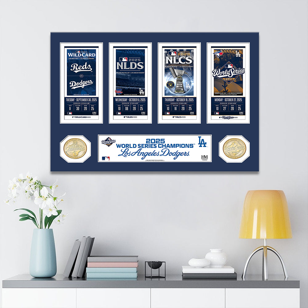 Los Angeles Dodgers 2025 World Series Champions Rectangle Canvas With Inner Frame – MAITM13649