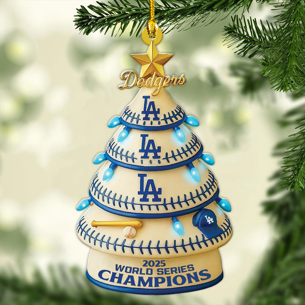 Los Angeles Dodgers 2025 World Series Champions Custom Shape 1-sided Acrylic Ornament – MAITM13648