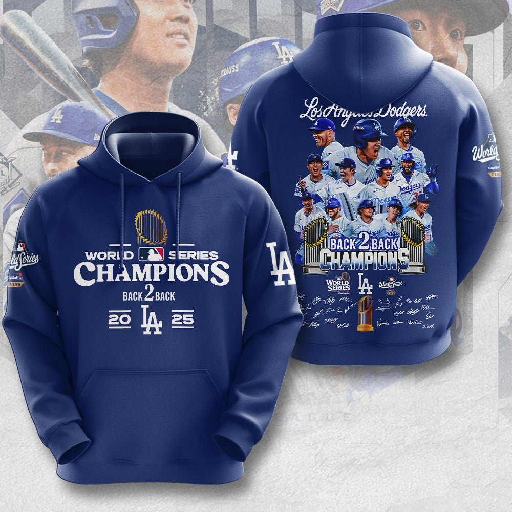 Los Angeles Dodgers 2025 World Series Champions 3D Apparel – MAITM13656