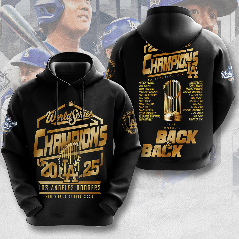 Los Angeles Dodgers 2025 World Series Champions 3D Apparel – MAITM13674