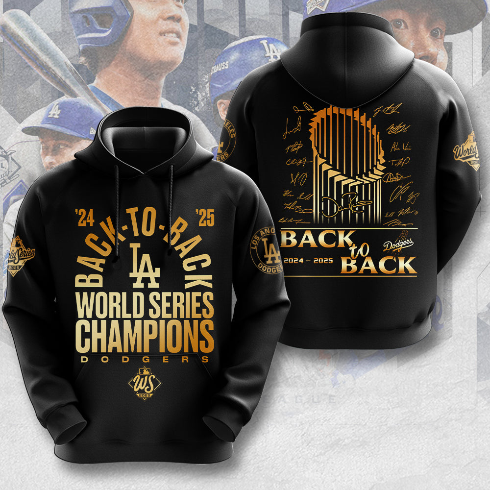 Los Angeles Dodgers 2025 World Series Champions 3D Apparel – MAITM13675