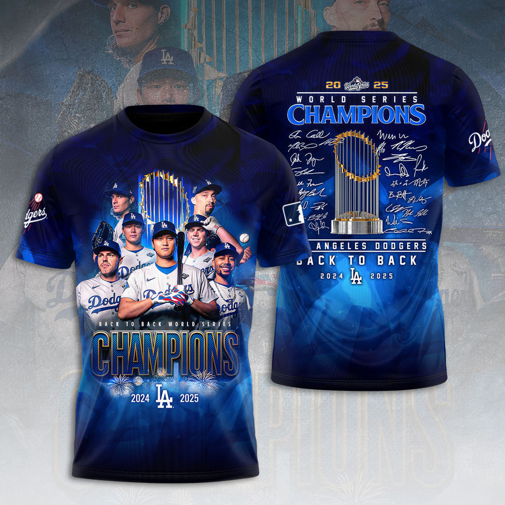 Los Angeles Dodgers 2025 World Series Champions 3D Apparel – HOATT14788