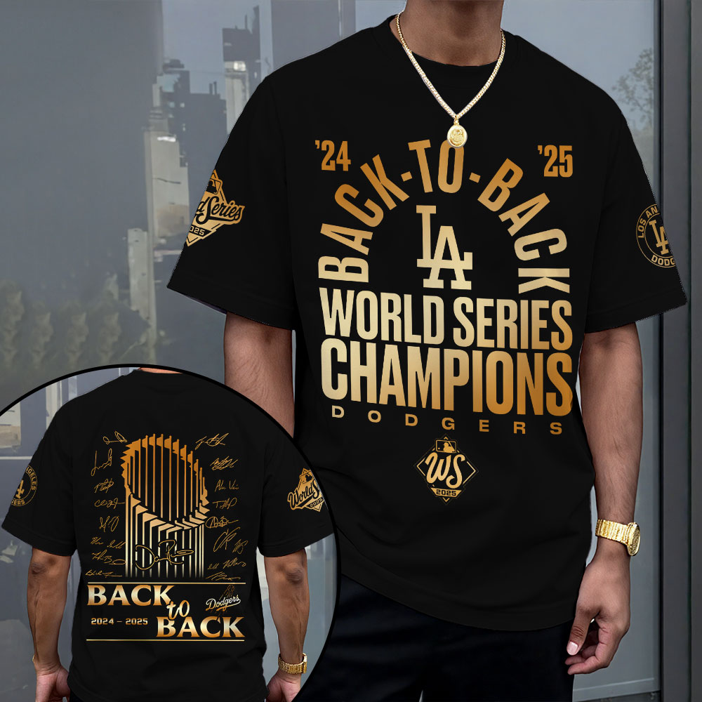 Los Angeles Dodgers 2025 World Series Champions 3D Apparel – MAITM13675