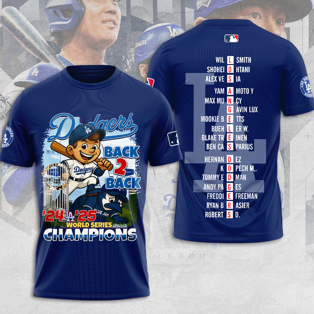 Los Angeles Dodgers 2025 World Series Champions 3D Apparel – MAITM13689