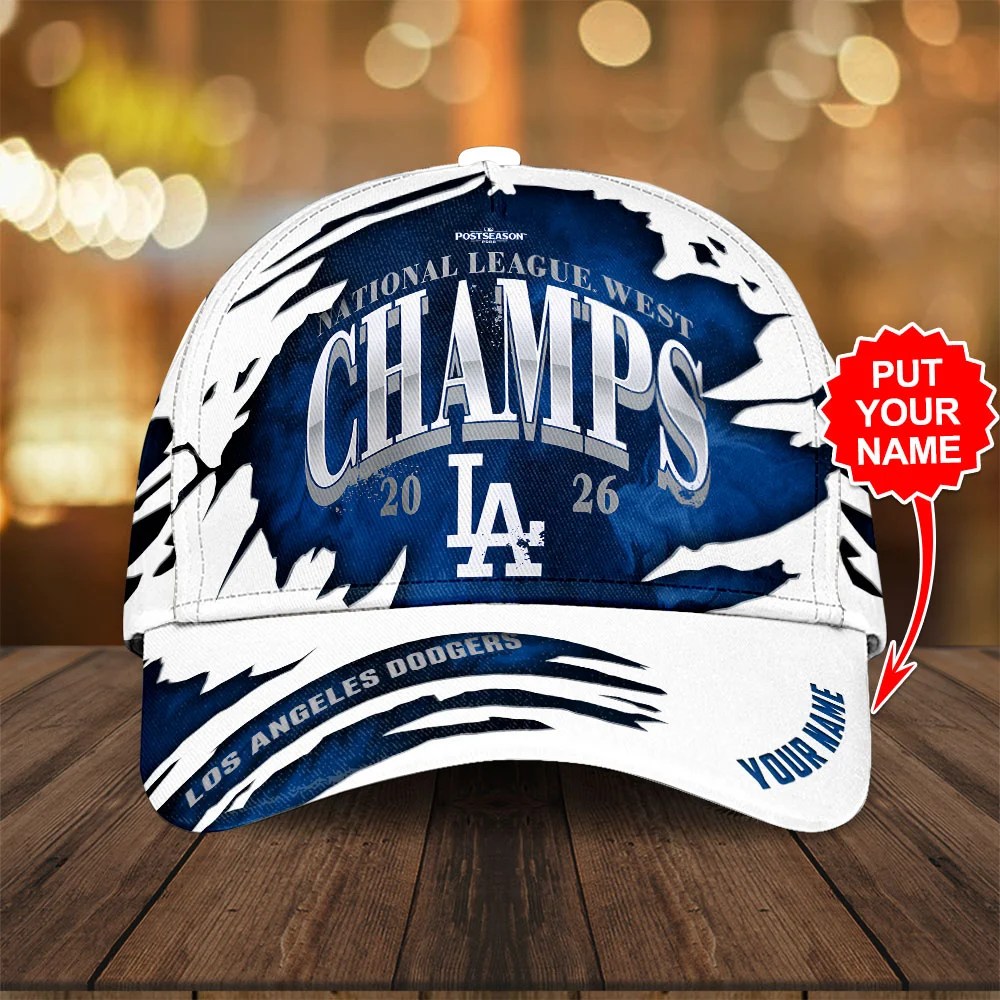 Personalized Los Angeles Dodgers 2026 NL West Division Champions Classic Cap – TANTN25636