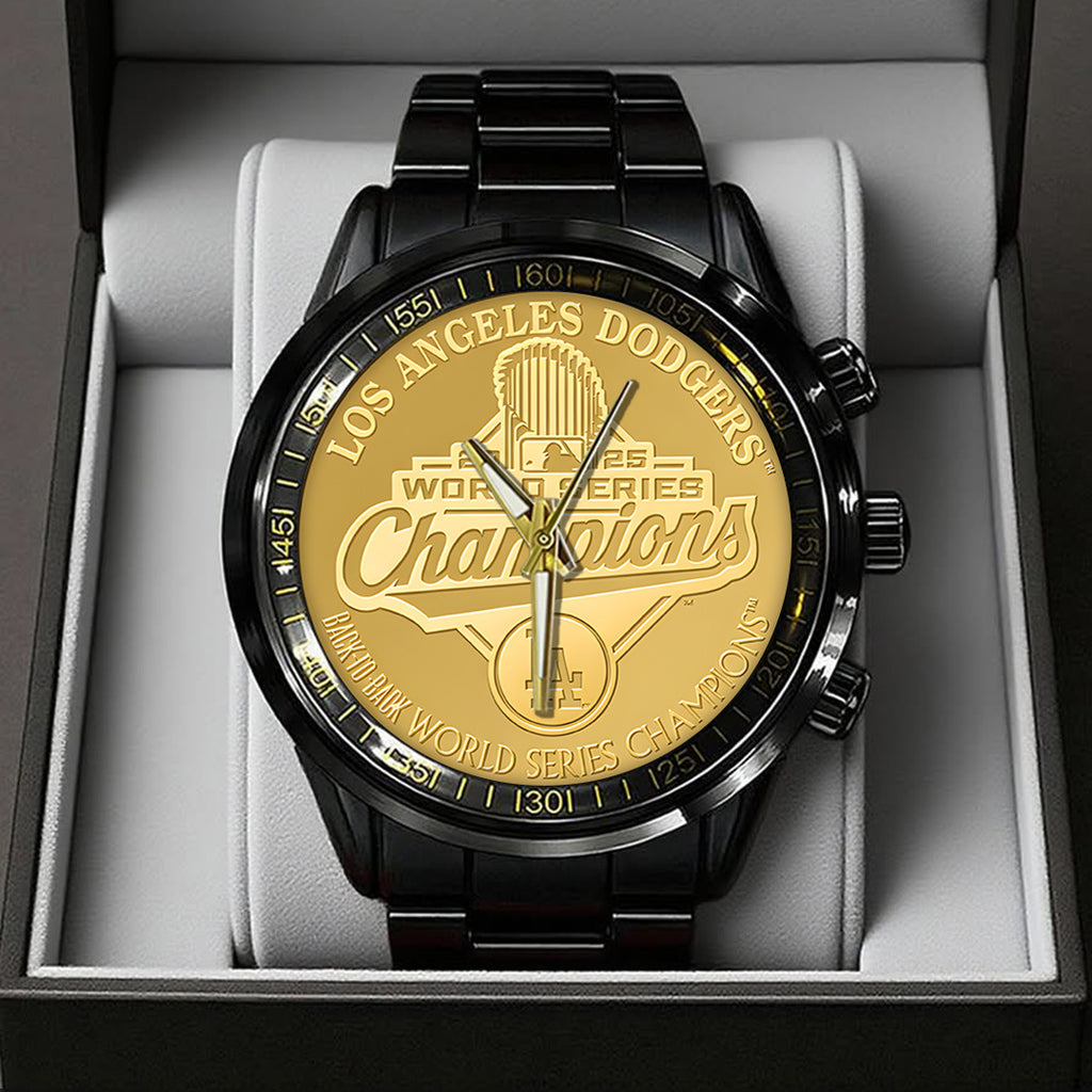 Los Angeles Dodgers World Series 2025 Black Stainless Steel Watch – TANTN18125