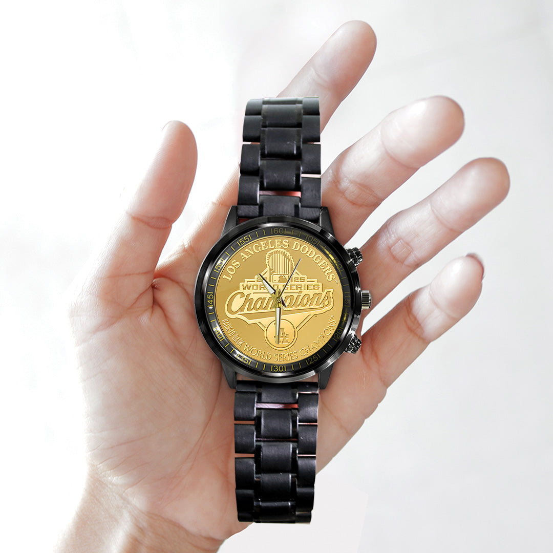 Los Angeles Dodgers World Series 2025 Black Stainless Steel Watch – TANTN18125