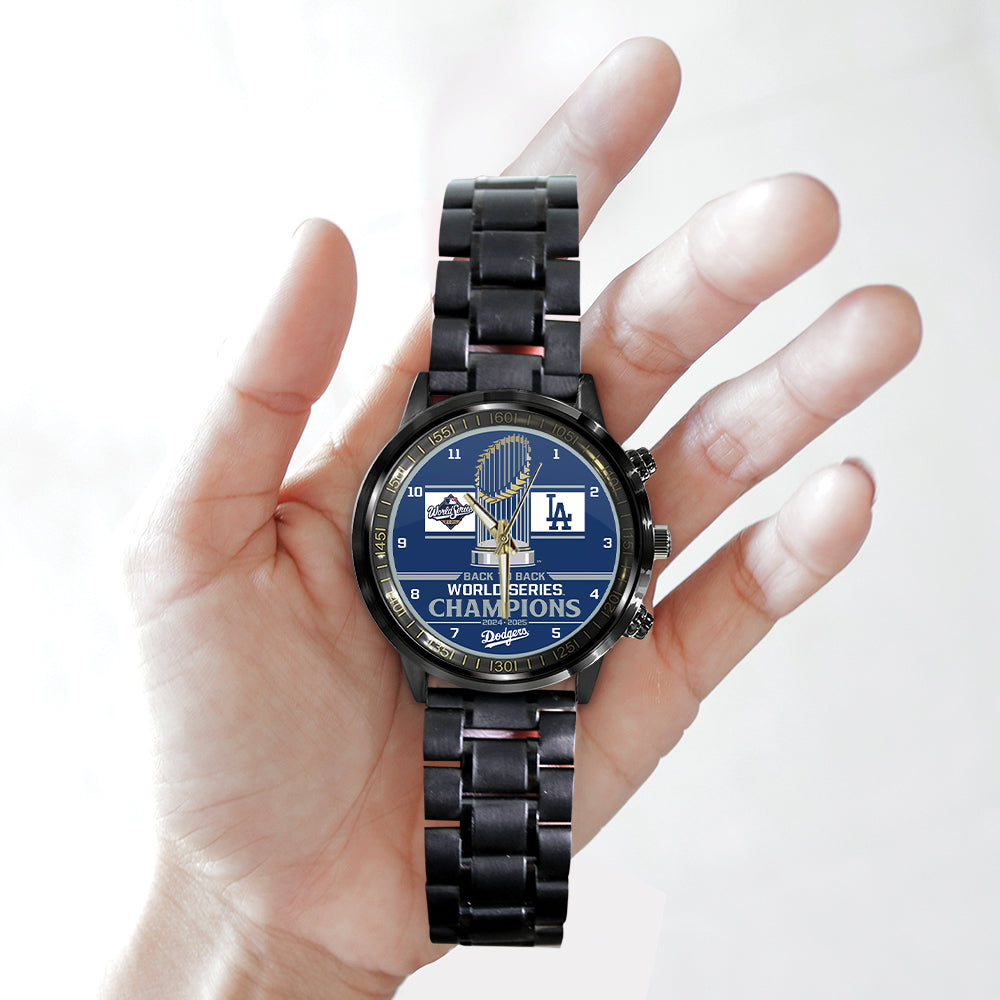 Los Angeles Dodgers World Series 2025 Black Stainless Steel Watch – TANTN18245