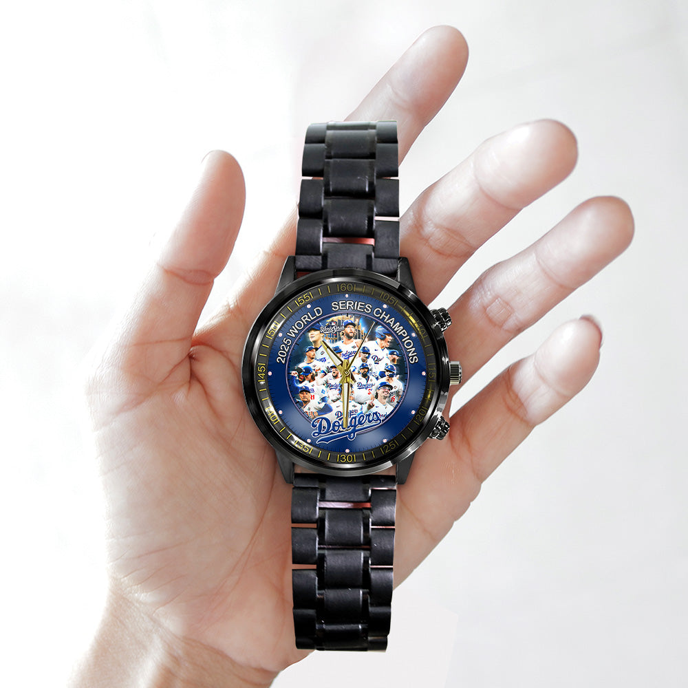Los Angeles Dodgers World Series 2025 Black Stainless Steel Watch – TANTN18256