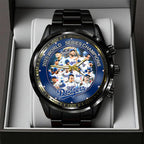 Los Angeles Dodgers World Series 2025 Black Stainless Steel Watch – TANTN18256