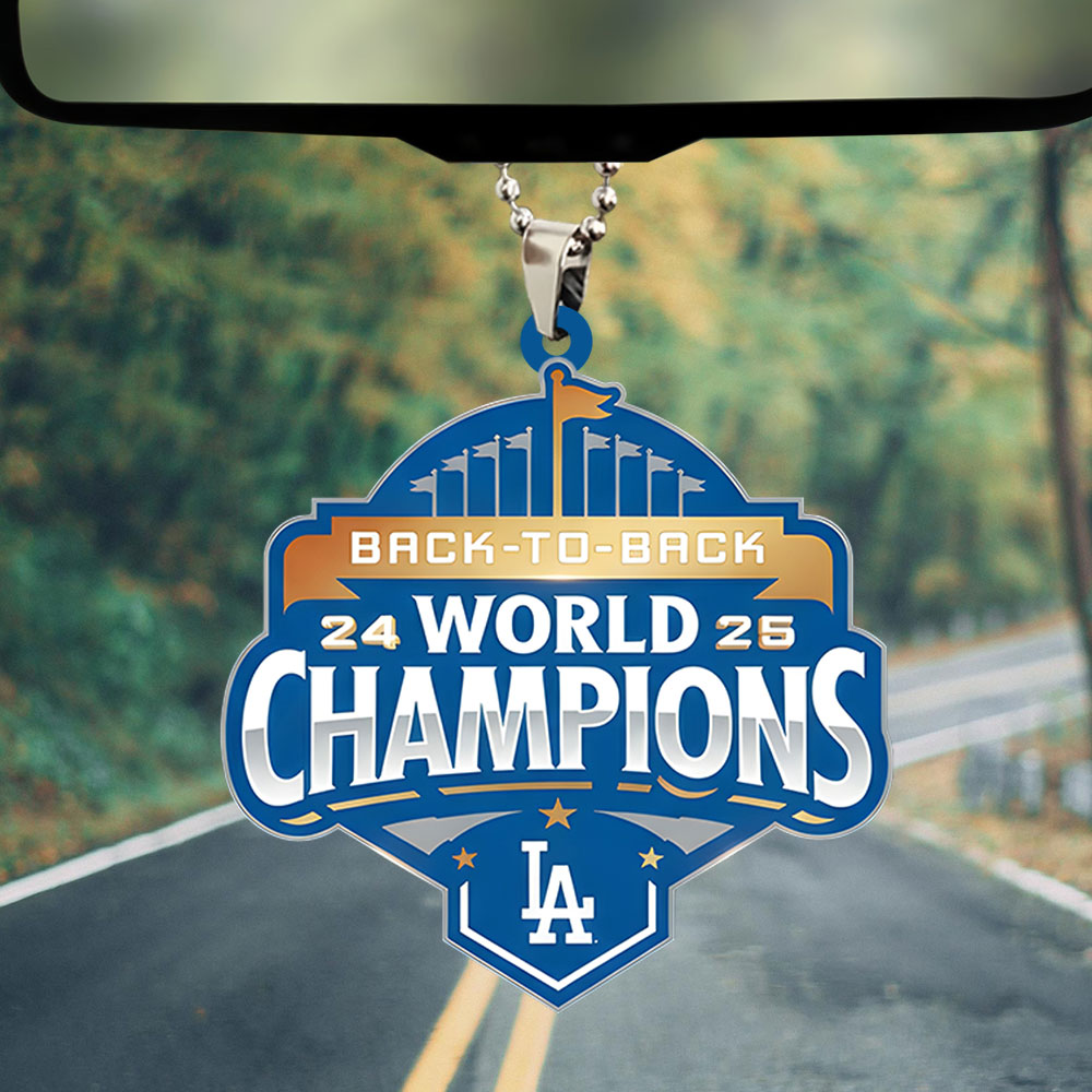 Los Angeles Dodgers World Series 2025 Custom shape 2-sided Acrylic Car Ornament – TANTN18044