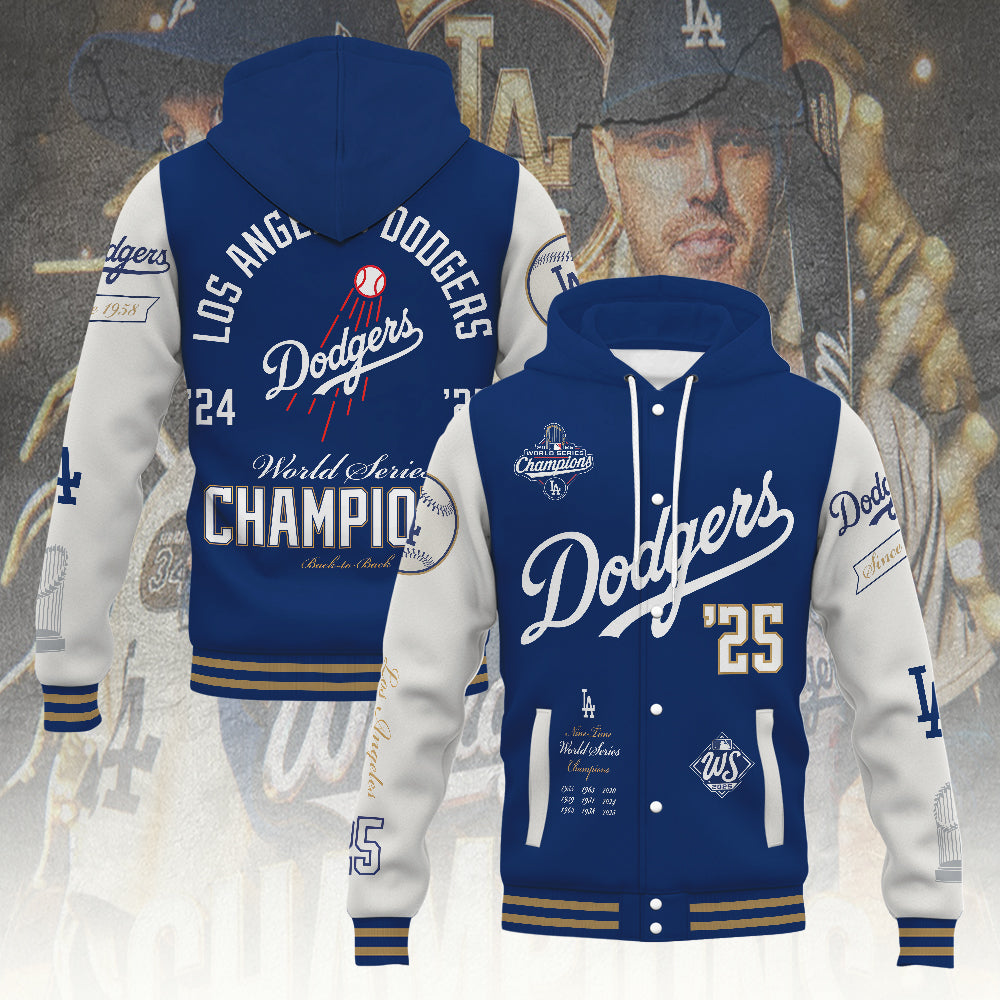 Los Angeles Dodgers World Series 2025 Hooded Baseball Jacket – TANTN18077