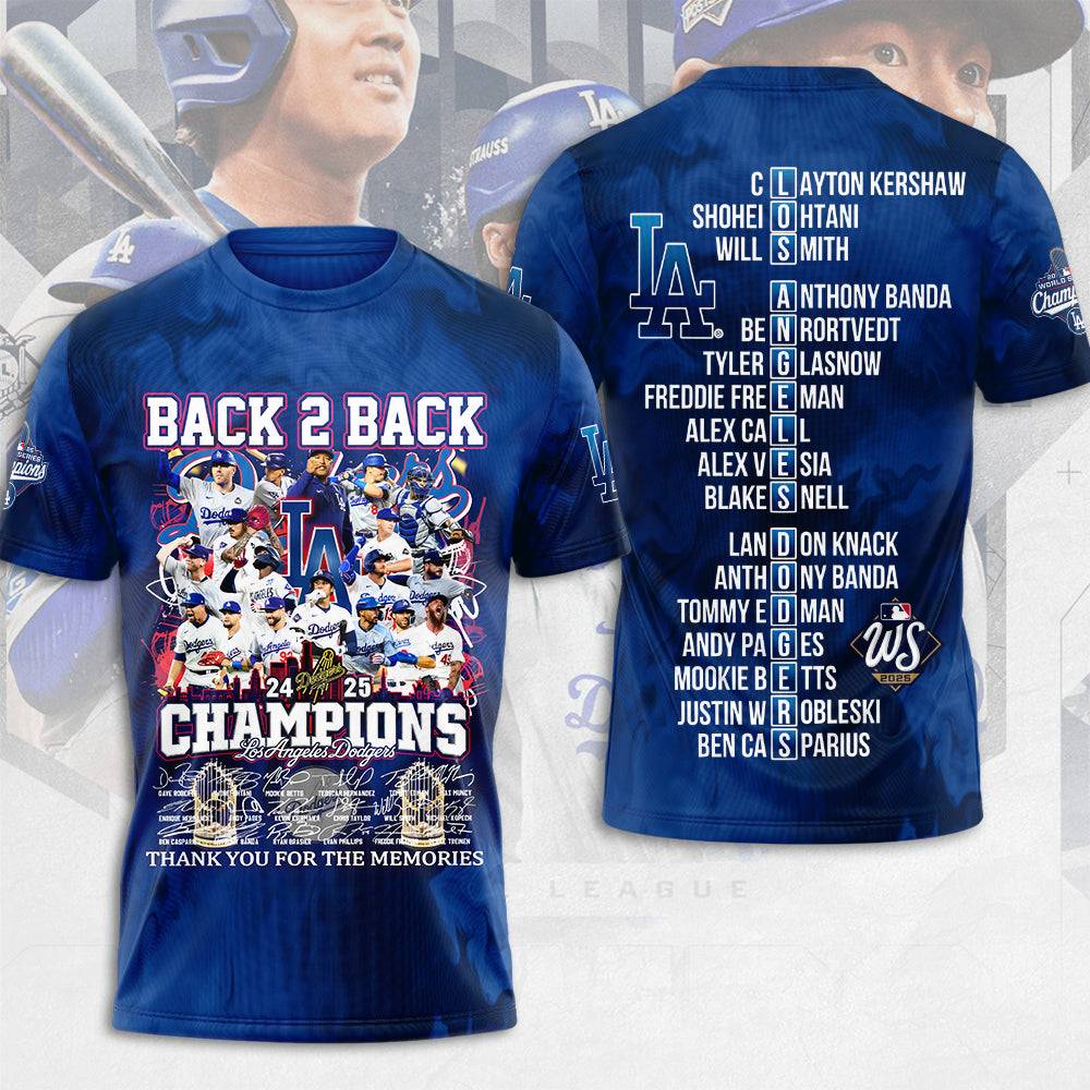 Los Angeles Dodgers World Series 2025 3D Apparel – TANTN18344