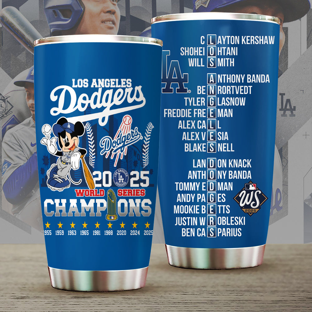 Los Angeles Dodgers World Series 2025 Tumbler Cup – TANTN18348