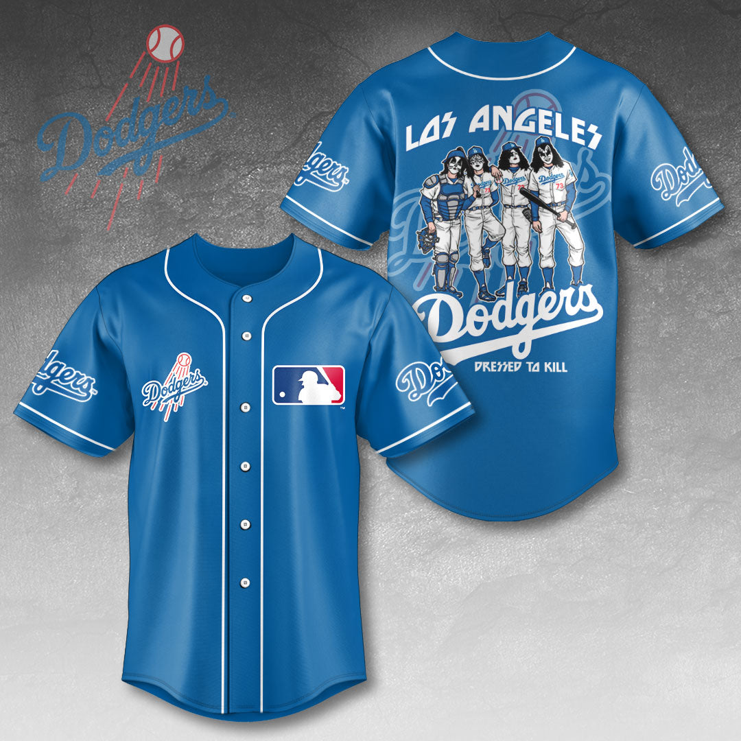 Los Angeles Dodgers x KISS Baseball Jersey – HOATT13412