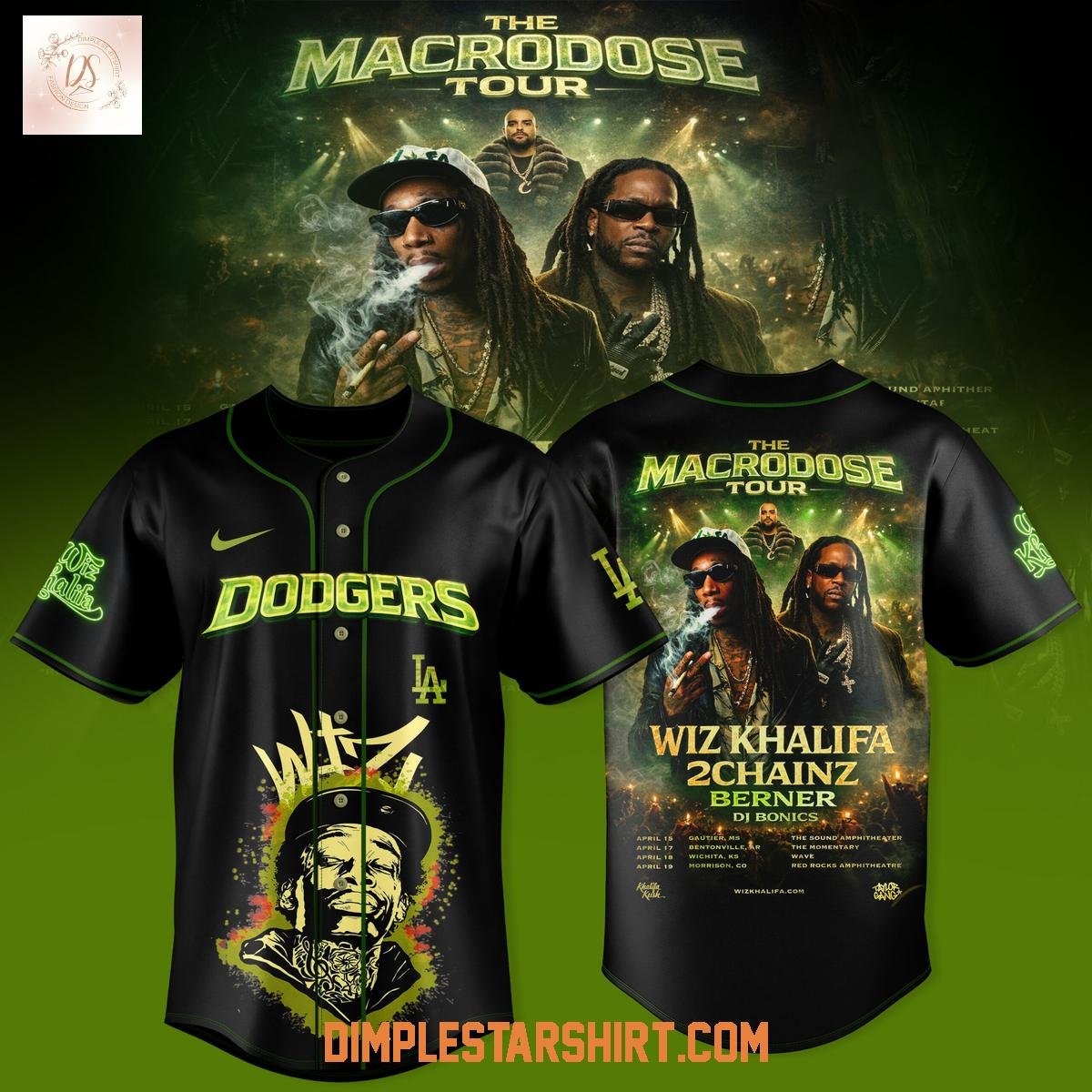 Los Angeles Dodgers X Wiz Khalifa - The Macrodose Tour Jersey