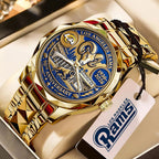Los Angeles Rams 90th Anniversary Alloy Luxury Quartz Watch – MAITM14252