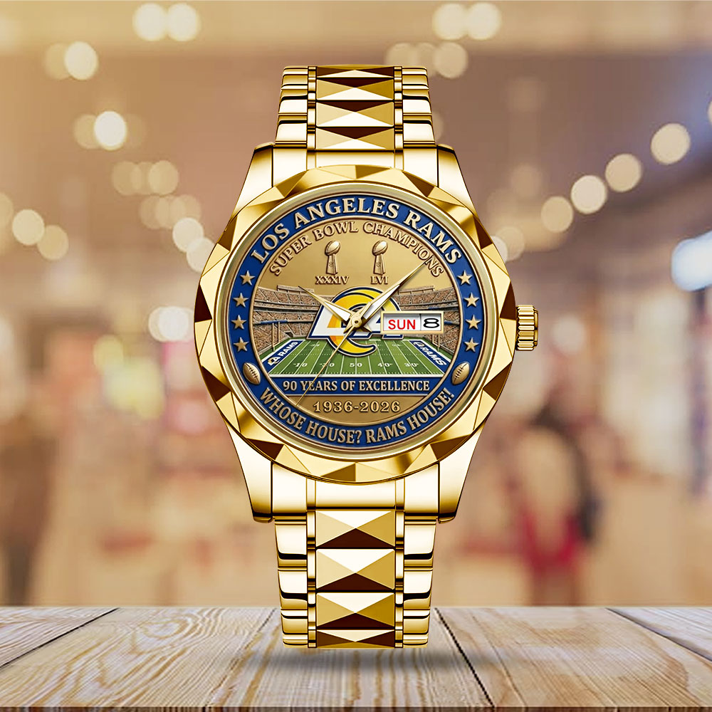 Los Angeles Rams 90th Anniversary Alloy Luxury Quartz Watch – MAITM14253
