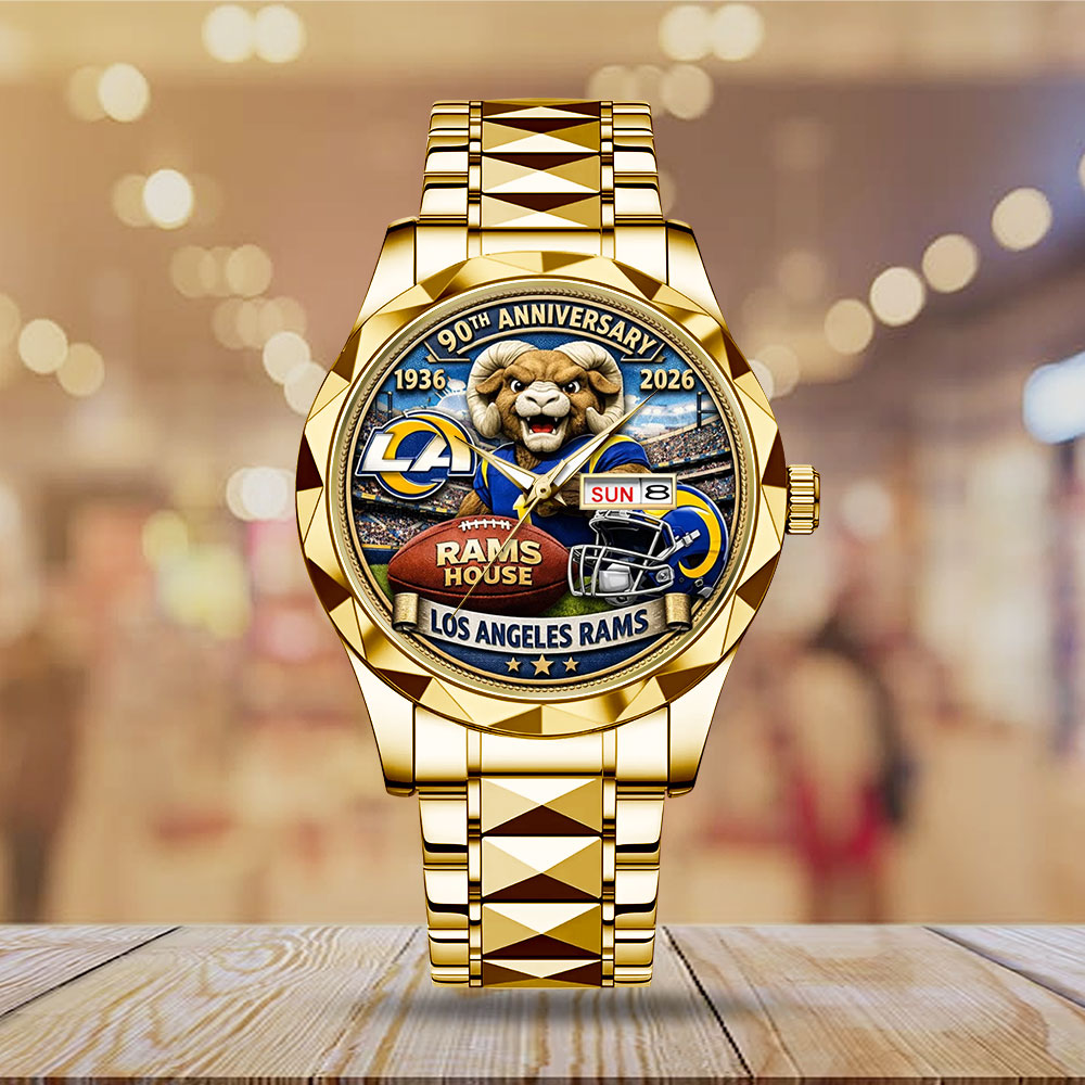 Los Angeles Rams 90th Anniversary Alloy Luxury Quartz Watch – MAITM14512
