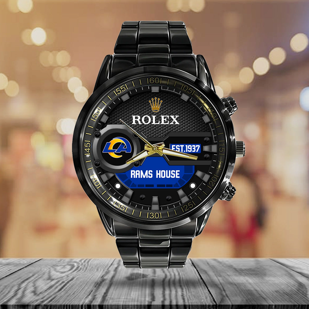 Los Angeles Rams x Rolex Black Stainless Steel Watch – MAITM13213