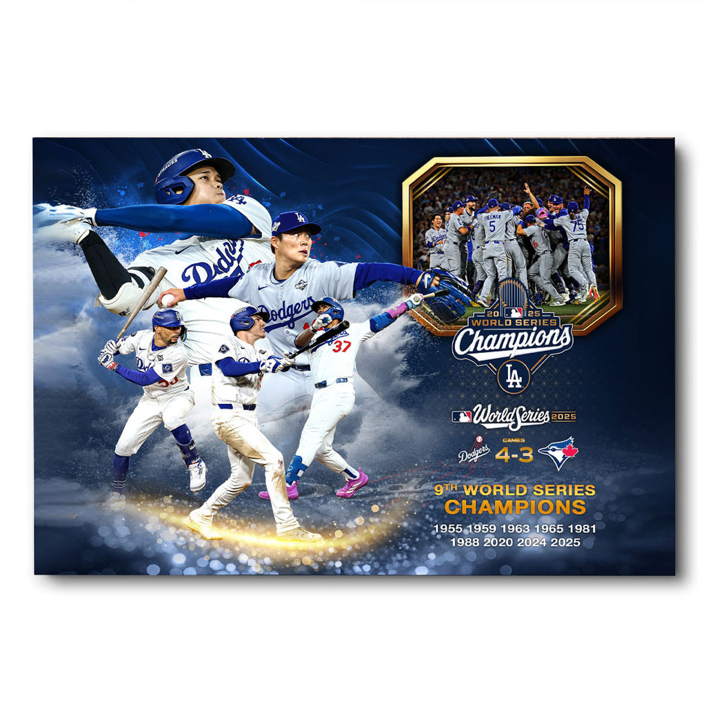 Los Angeles Dodgers 2025 World Series Champions Rectangle Canvas With Inner Frame – HOATT14261