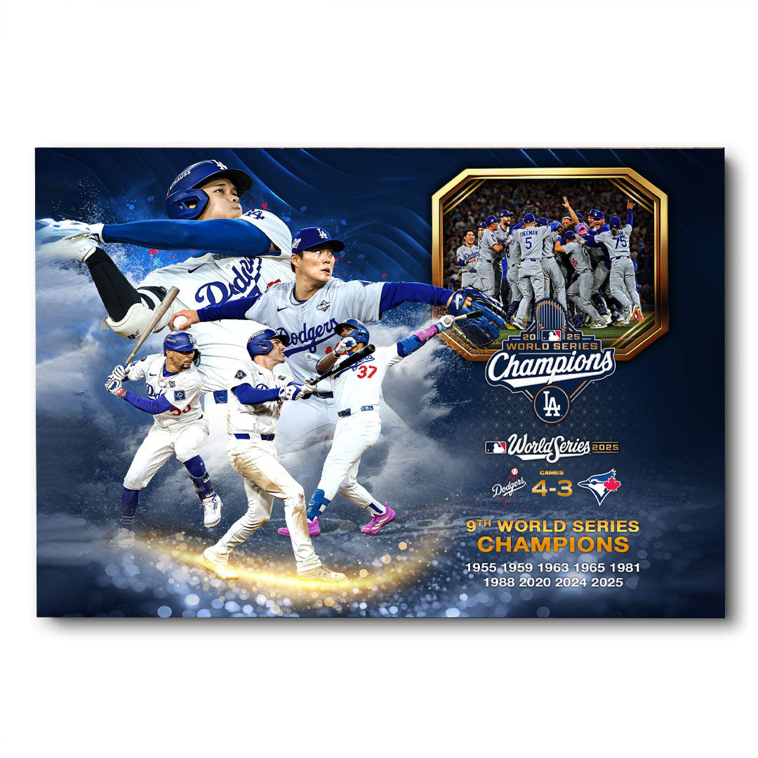 Los Angeles Dodgers 2025 World Series Champions Rectangle Canvas With Inner Frame – HOATT14261