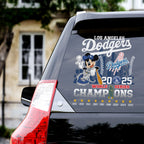 Los Angeles Dodgers 2025 World Series Champions 3D Car Sticker – HOATT14259