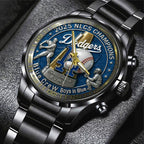 Los Angeles Dodgers 2025 National League Champions Black Stainless Steel Watch – TANTN17714