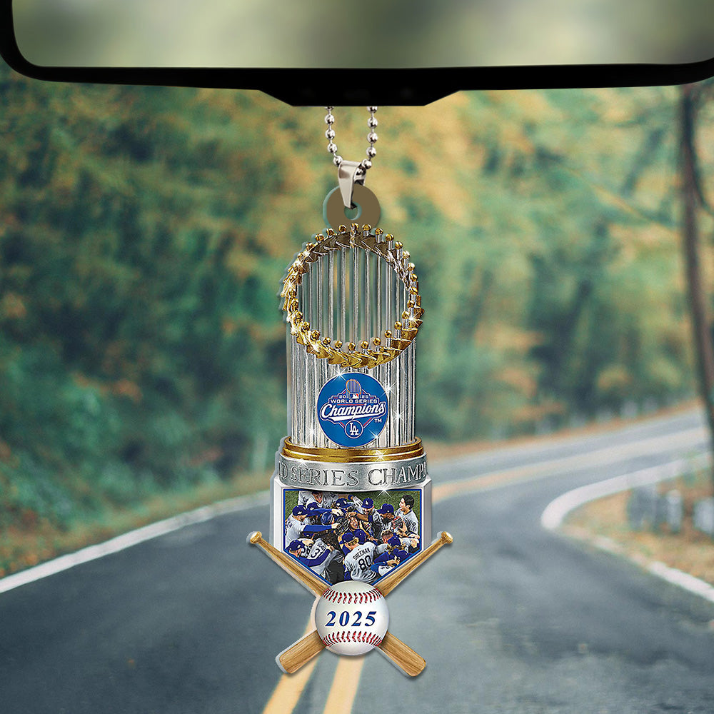 Los Angeles Dodgers World Series 2025 Custom shape 2-sided Acrylic Car Ornament – TANTN18317