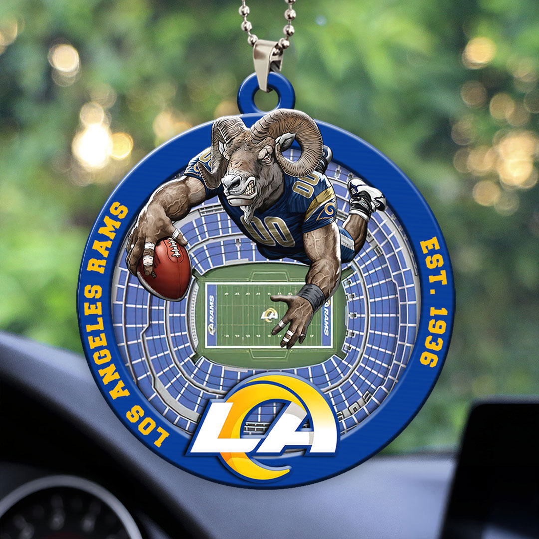 Los Angeles Rams Custom shape 2-sided Acrylic Car Ornament – HOATT12599