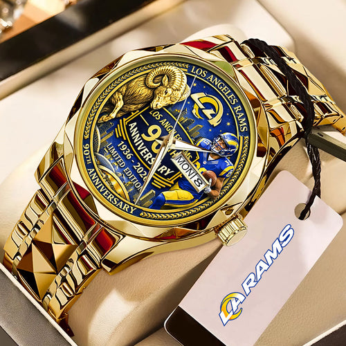 Los Angeles Rams 90th Anniversary Alloy Luxury Quartz Watch – TMTHU3542