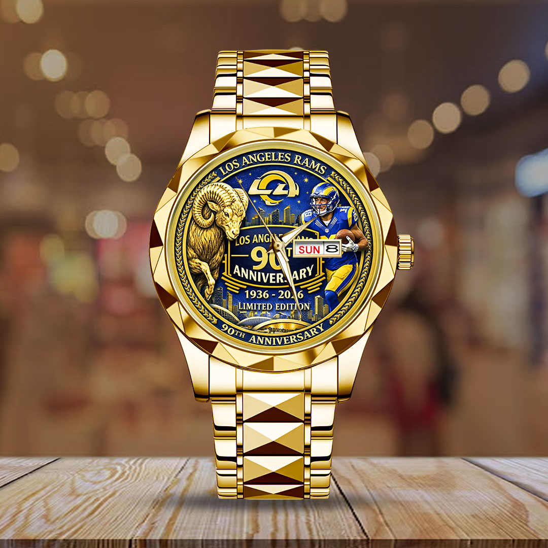 Los Angeles Rams 90th Anniversary Alloy Luxury Quartz Watch – TMTHU3542