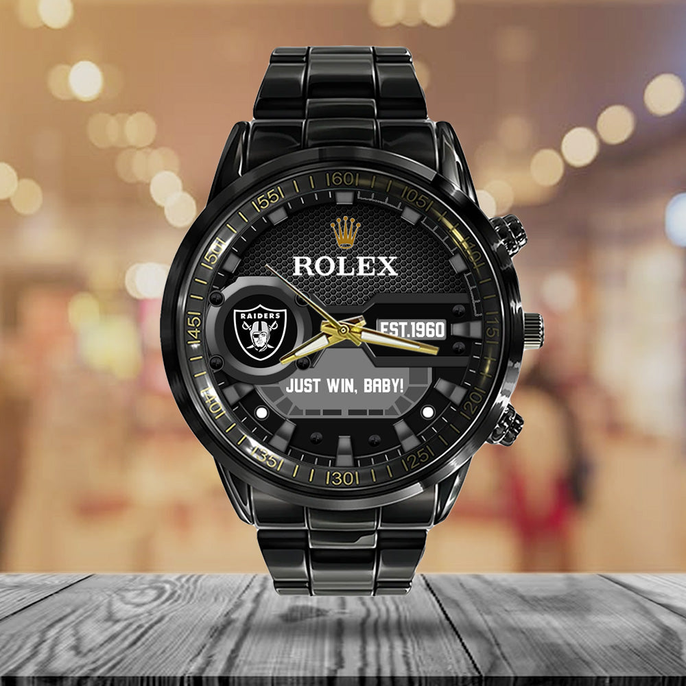 Las Vegas Raiders x Rolex Black Stainless Steel Watch – MAITM13211