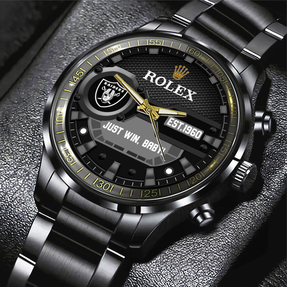 Las Vegas Raiders x Rolex Black Stainless Steel Watch – MAITM13211