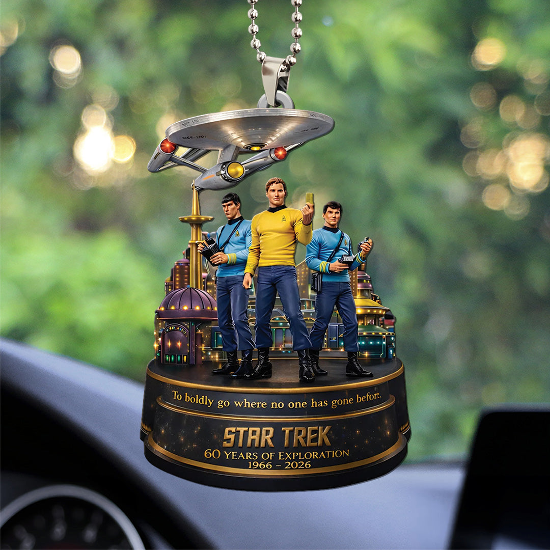 Star Trek 60th Anniversary Custom shape 2-sided Acrylic Car Ornament – MAITM14735