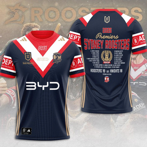Sydney Roosters 2026 NRL Premiers 3D Apparel – MAITM15301