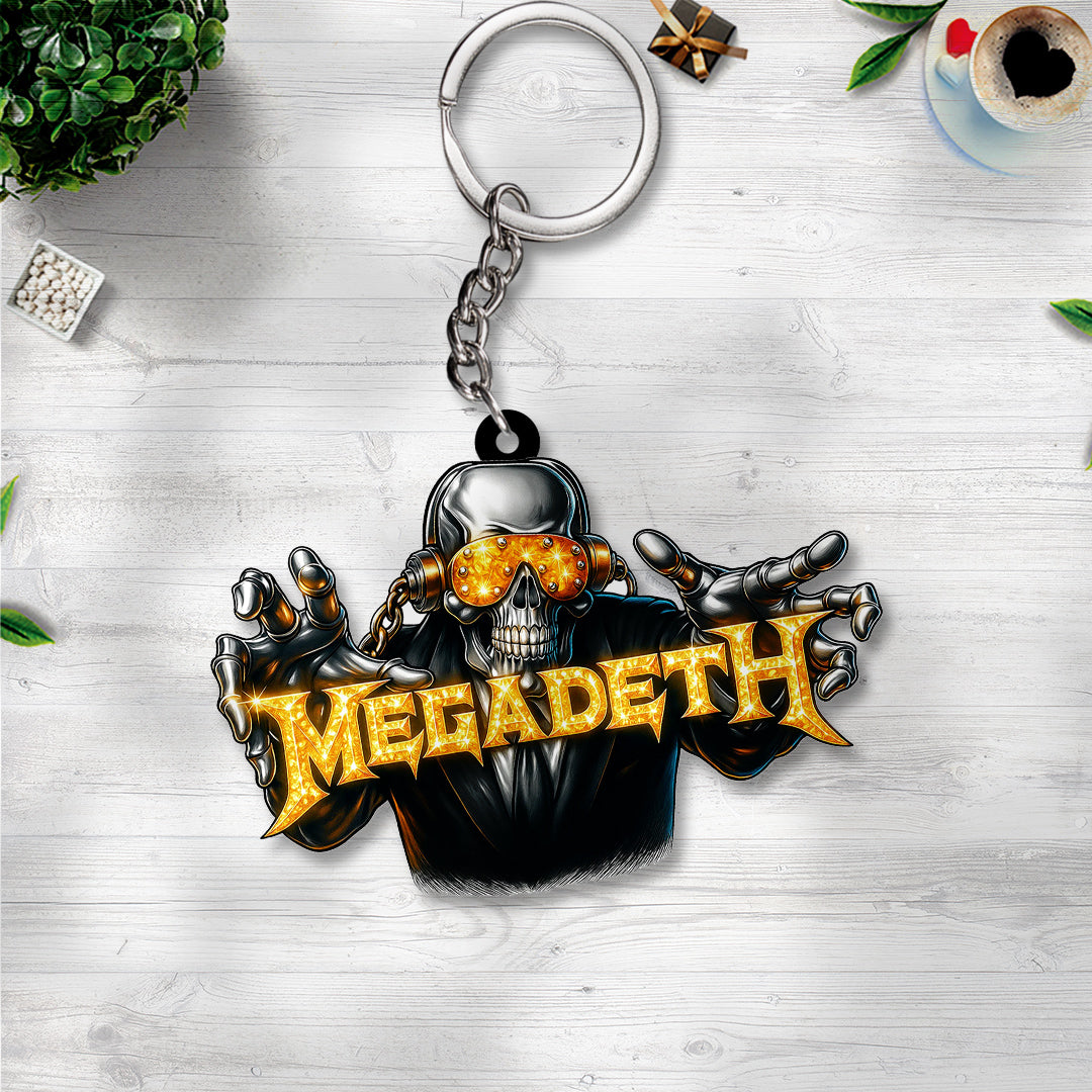 Megadeth Custom Shape 1-Side Printed Keychain – TMTHU406