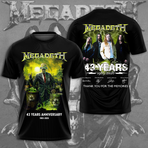 Megadeth 3D Apparel – TMTHU437