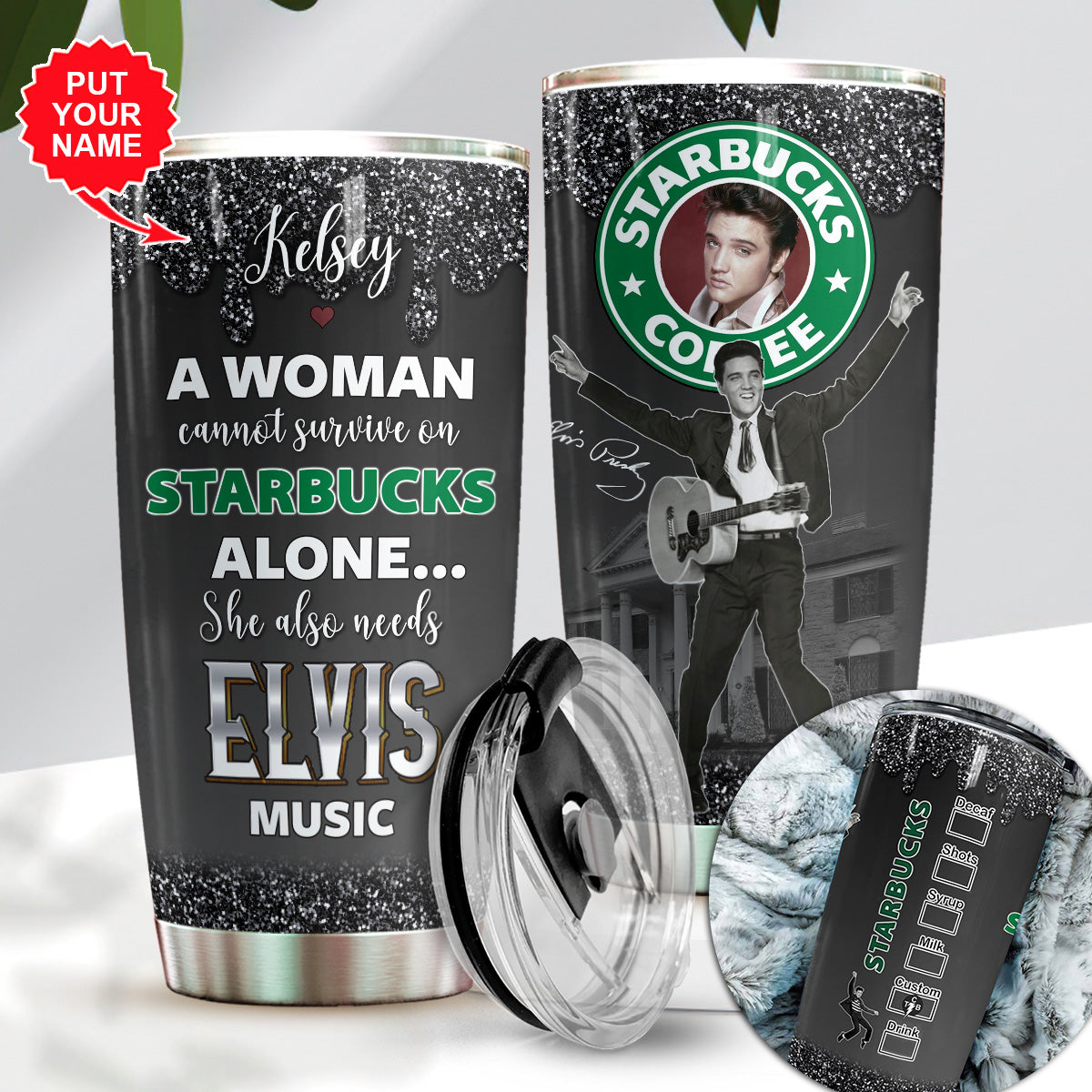 Personalized Elvis Presley Tumbler Cup – VANDH 307