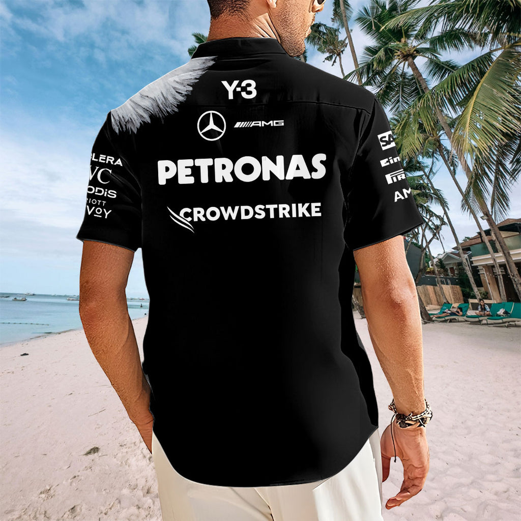 Mercedes AMG Petronas F1 Team x Y-3 Short Sleeve Button-Down Shirt – TANTN23565