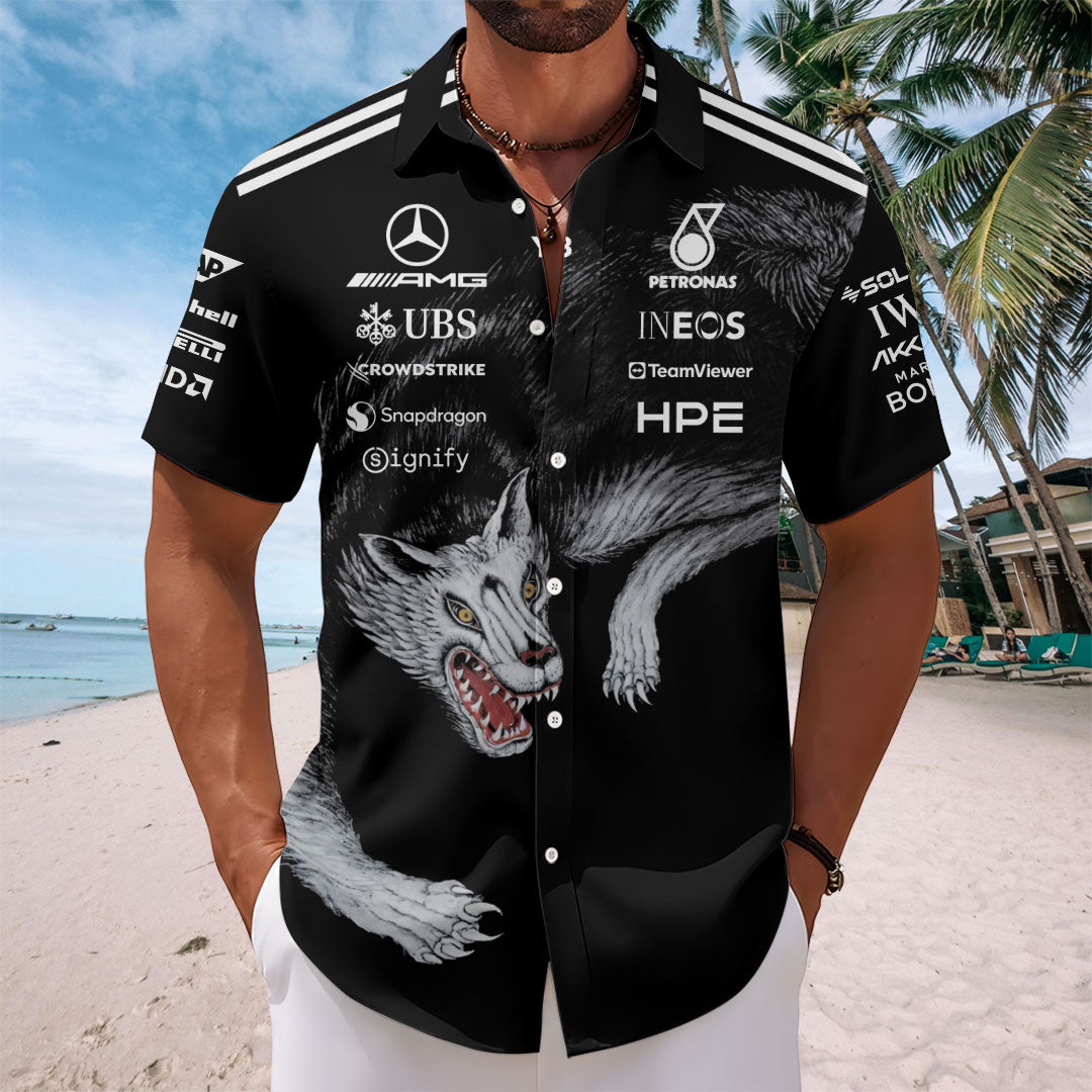 Mercedes AMG Petronas F1 Team x Y-3 Short Sleeve Button-Down Shirt – TANTN23565