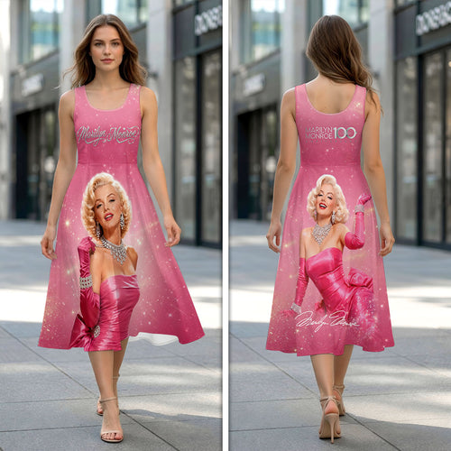 Marilyn Monroe 100th Anniversary Sleeveless Knee-Length Dress – HOATT19725