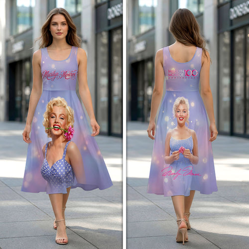 Marilyn Monroe 100th Anniversary Sleeveless Knee-Length Dress – HOATT19764