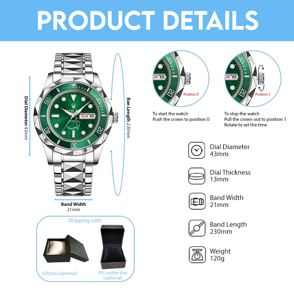 Masters Tournament x Rolex Alloy Luxury Quartz Watch – MAITM14965