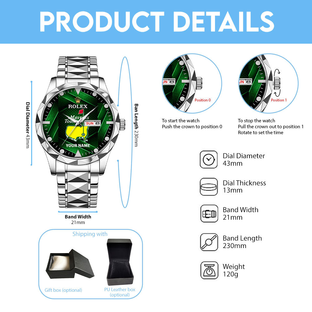 Personalized Masters Tournament x Rolex Alloy Luxury Quartz Watch – MAITM15045