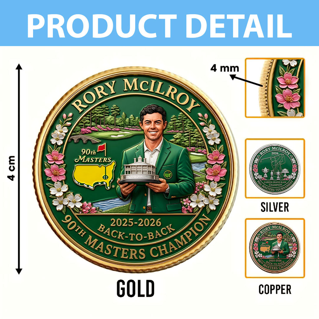 Masters Tournament x Rory McIlroy 2026 Champion Commemorative Coin – HOATT17454